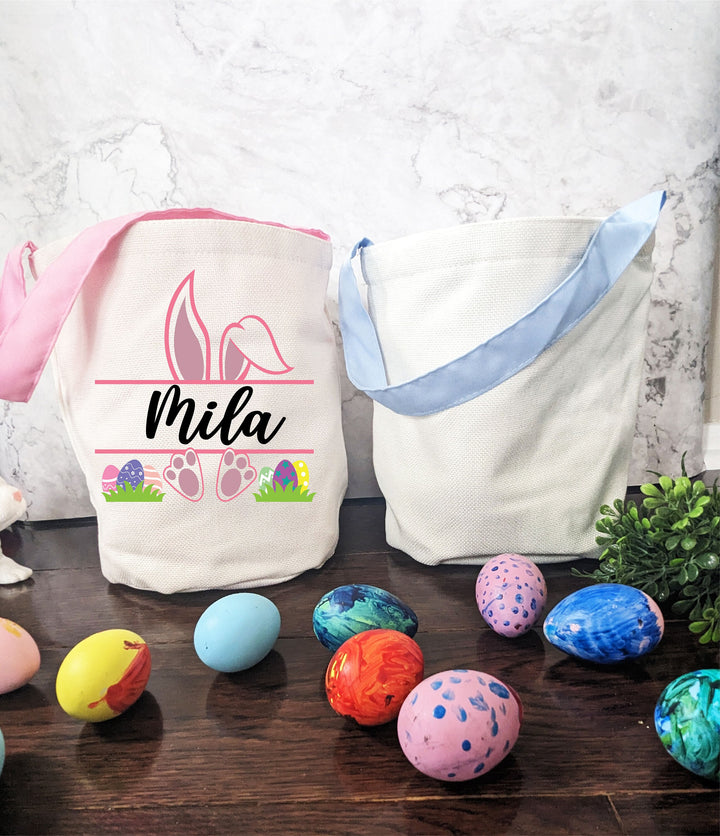 Baby's First Easter Basket for Kids Custom Name Bag