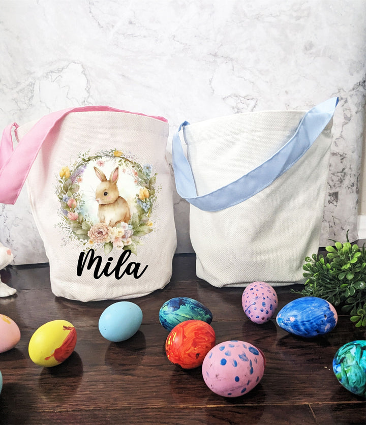 Personalized Easter Basket Kids Custom Name Baby First Easter