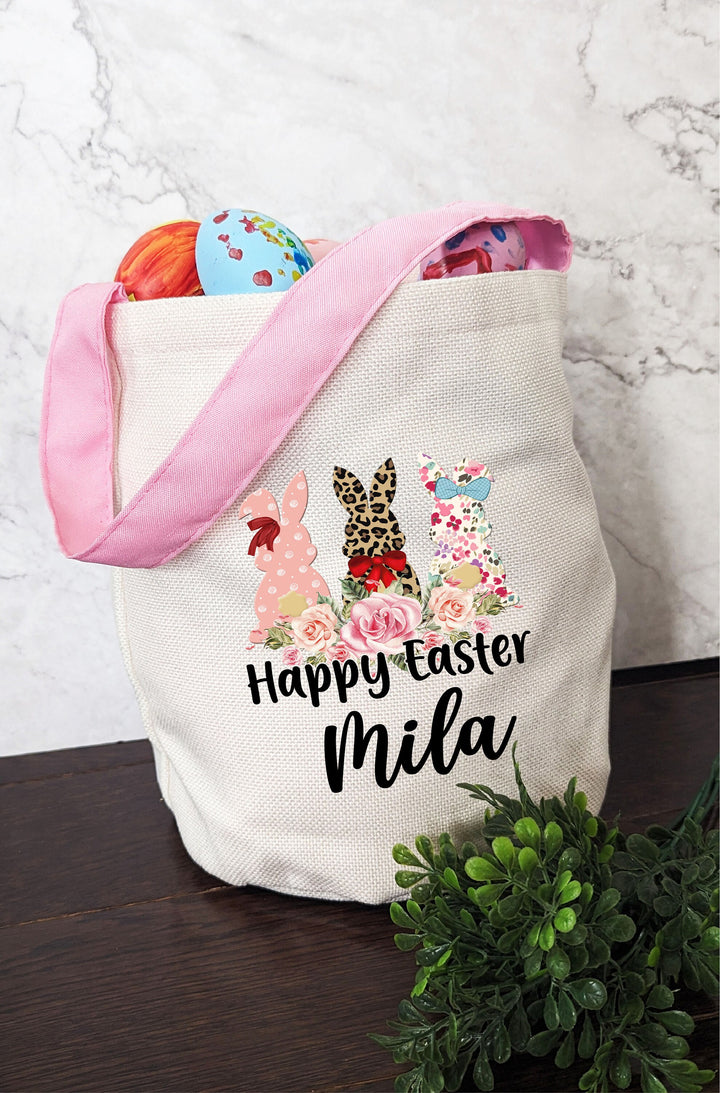 Personalized Easter basket for kids | Easter bag for girls | Easter Basket for boys | Custom Name Easter basket for egg hunt | First Easter