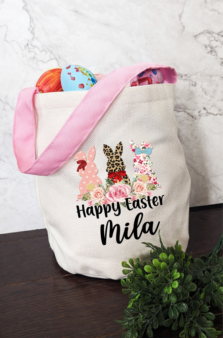 Personalized Easter Basket for Kids Custom Name Bag