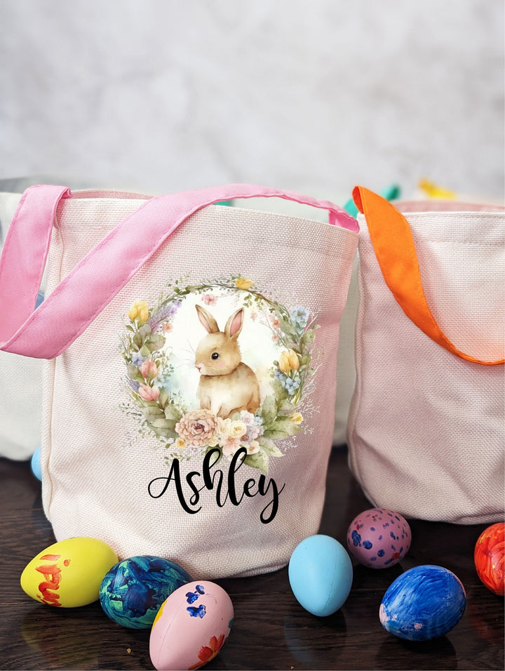Personalized Easter Basket Kids Custom Name Baby First Easter