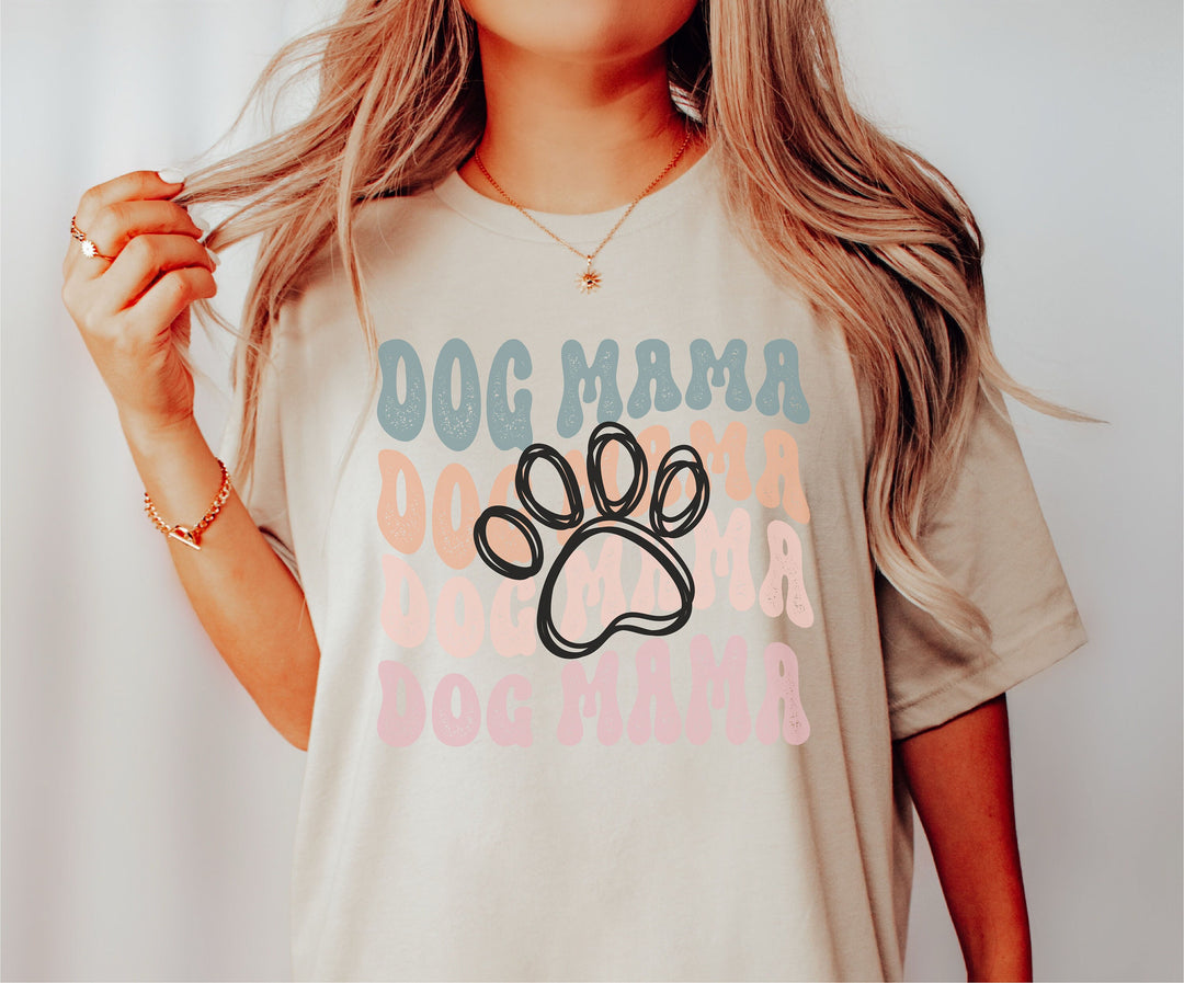 Retro Dog mama shirt , Gift for&nbsp;dog mama ,New dog mama gift shirt gift for pet lover T shirt for dog lover dog mom shirt mama shirt dog mom