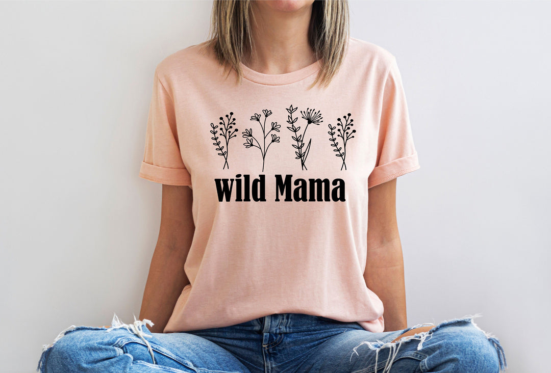 Wild&nbsp;Mama shirt wild flower shirt gift for mama Retro shirt vintage mama shirt smiley retro style mama t shirt New mama gift shirt mom gift