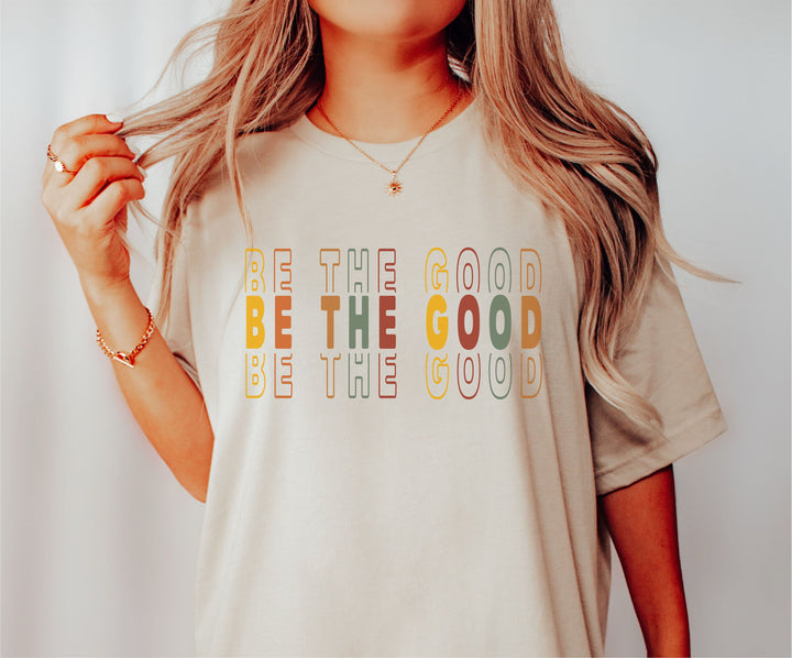 Be the good shirt inspirational t shirts Positive vibes shirt Positivity shirt gift for her Teacher Shirts stacked&nbsp;retro Be good t shirt