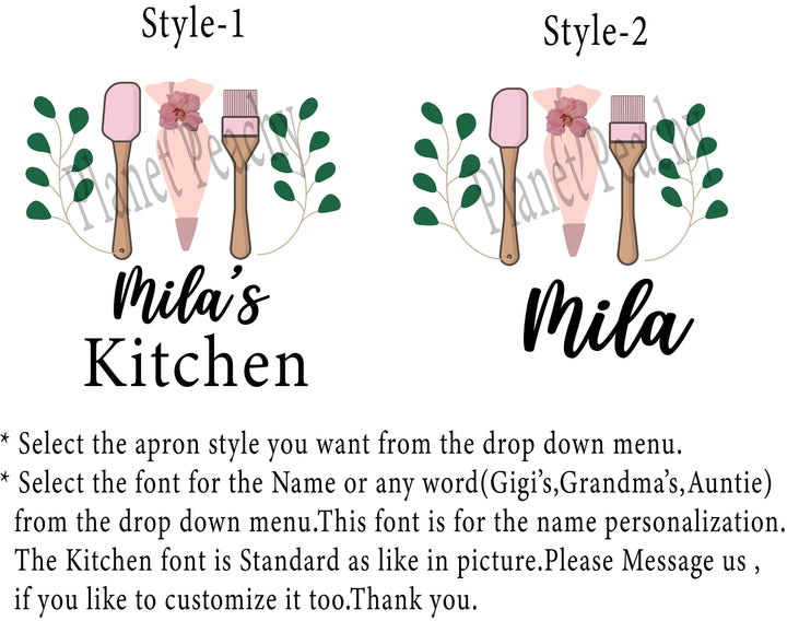 Personalized Kids & Adults Apron, Gift Set