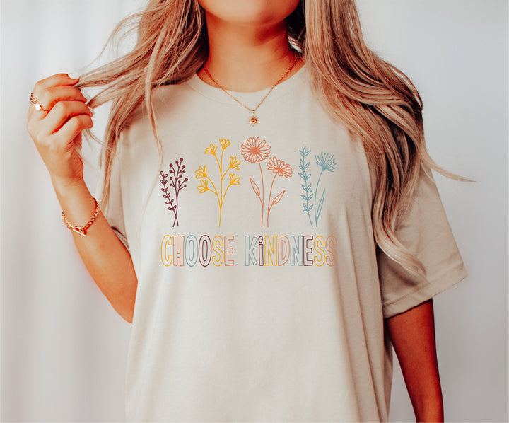 Wild flower Choose kindness shirt ,Be kind shirt, Positivity shirt ,Inspirational tee, Gift for Her, Teacher kindness shirt, Kindness gift