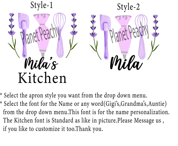 Personalized Apron for Kids & Adults with Pocket, Gift Set