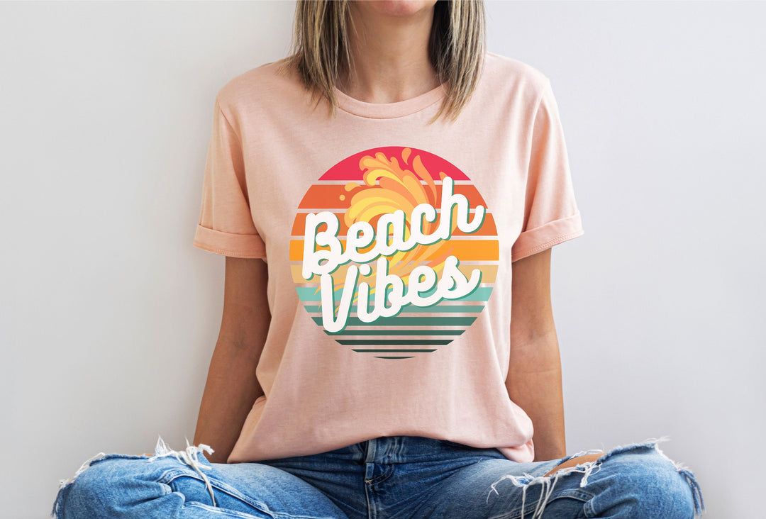 Retro beach vibes shirt Summer vacation t shirts beach vacation shirts&nbsp;beach t-shirts Cool Summer Shirt Retro summer Shirt