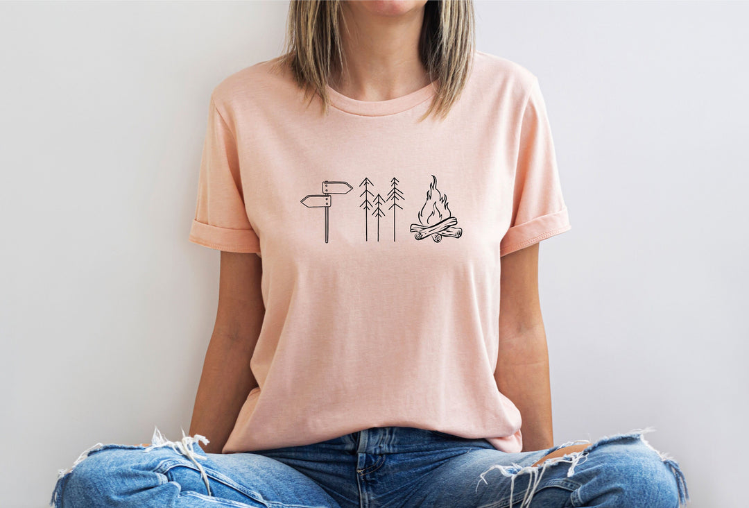 Minimalist Camping shirts camper shirt Camping Shirt Camper gifts Campfire&nbsp;shirt First time camper shirt camping Lover Gift Shirt