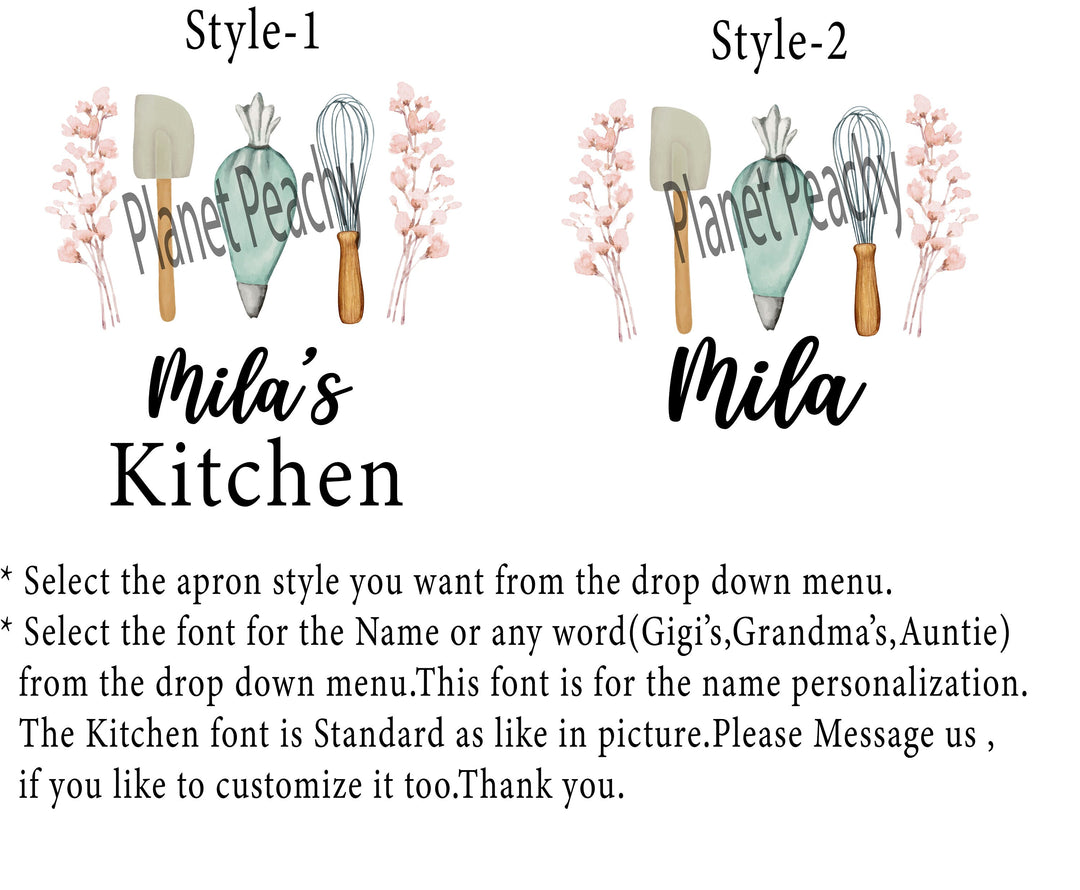 Personalized Kids & Adult Apron Gift Set