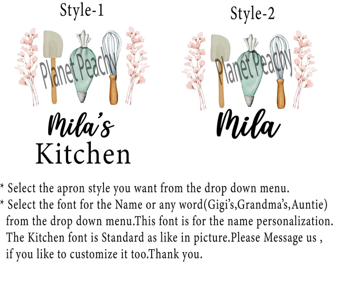 Personalized Kids & Adult Apron Gift Set