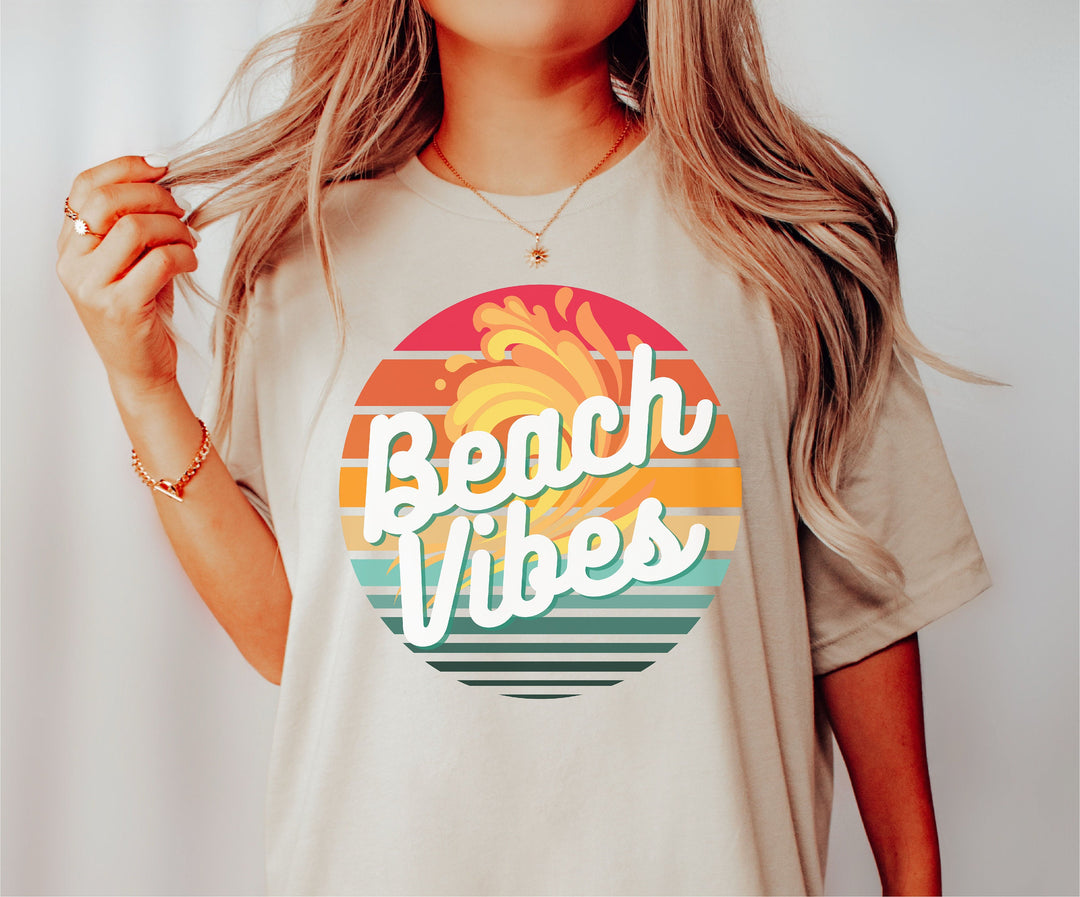 Retro beach vibes shirt Summer vacation t shirts beach vacation shirts&nbsp;beach t-shirts Cool Summer Shirt Retro summer Shirt