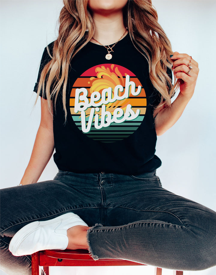 Retro beach vibes shirt Summer vacation t shirts beach vacation shirts&nbsp;beach t-shirts Cool Summer Shirt Retro summer Shirt