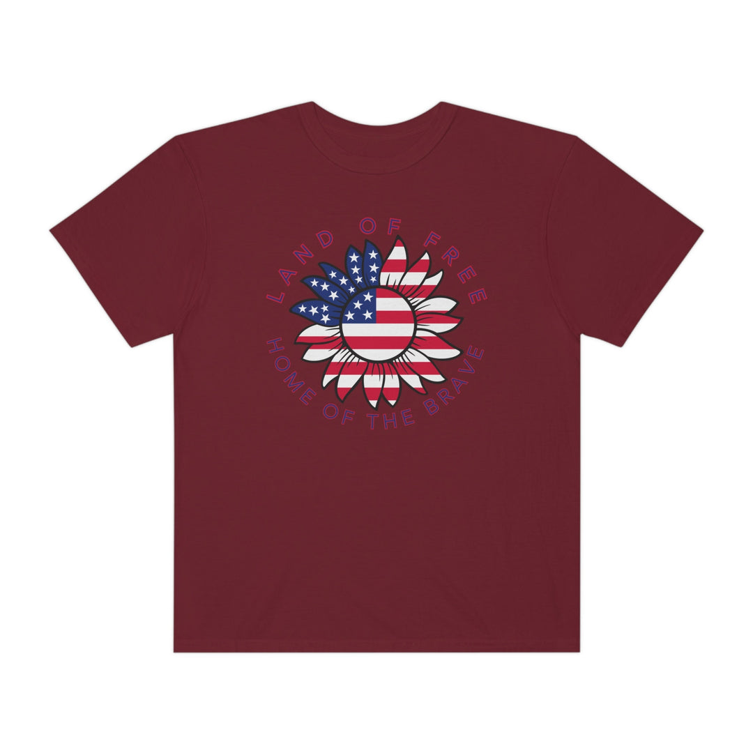 Land of free USA Flag Sunflower Independence day Patriotic shirt&nbsp;Freedom shirt 4 th of July shirt Memorial day shirt Gift For American