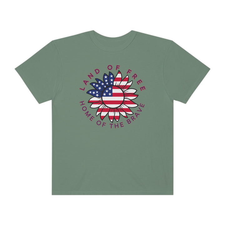 Land of free USA Flag Sunflower Independence day Patriotic shirt&nbsp;Freedom shirt 4 th of July shirt Memorial day shirt Gift For American