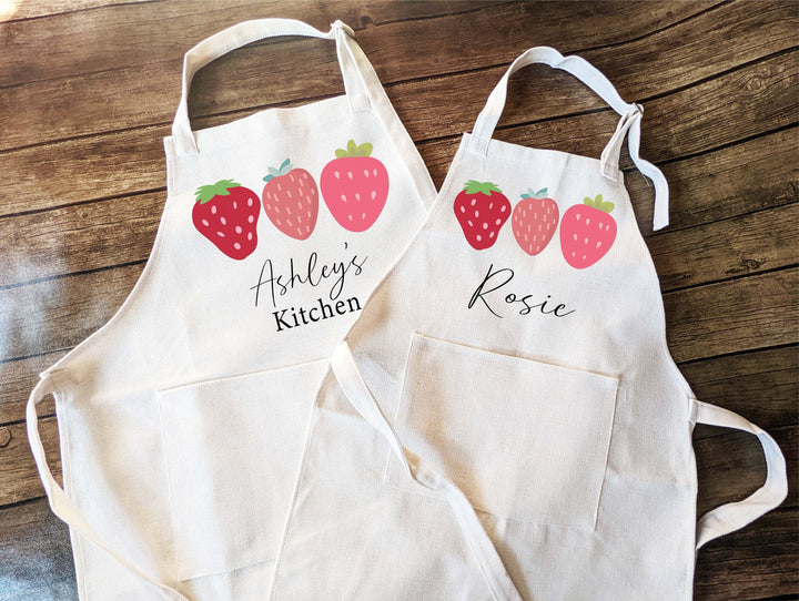 Personalized apron for women kids with Pocket | Mom daughter matching baking apron | kids birthday gift | Baking Apron |Custom Cooking Apron