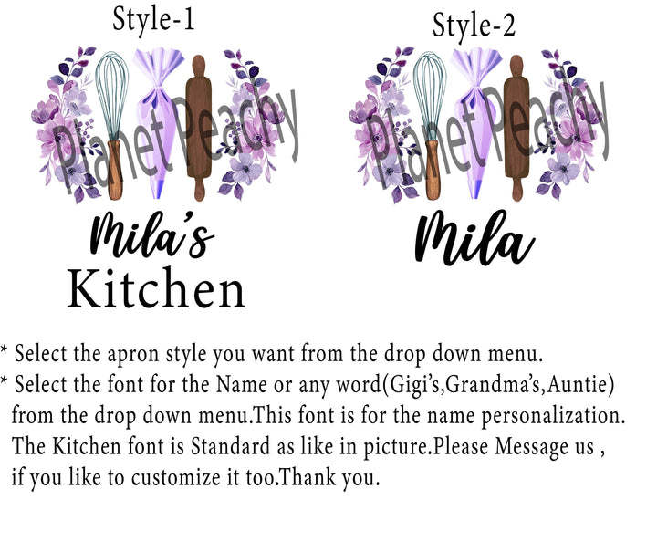 Personalized Baking Apron for Women & Kids