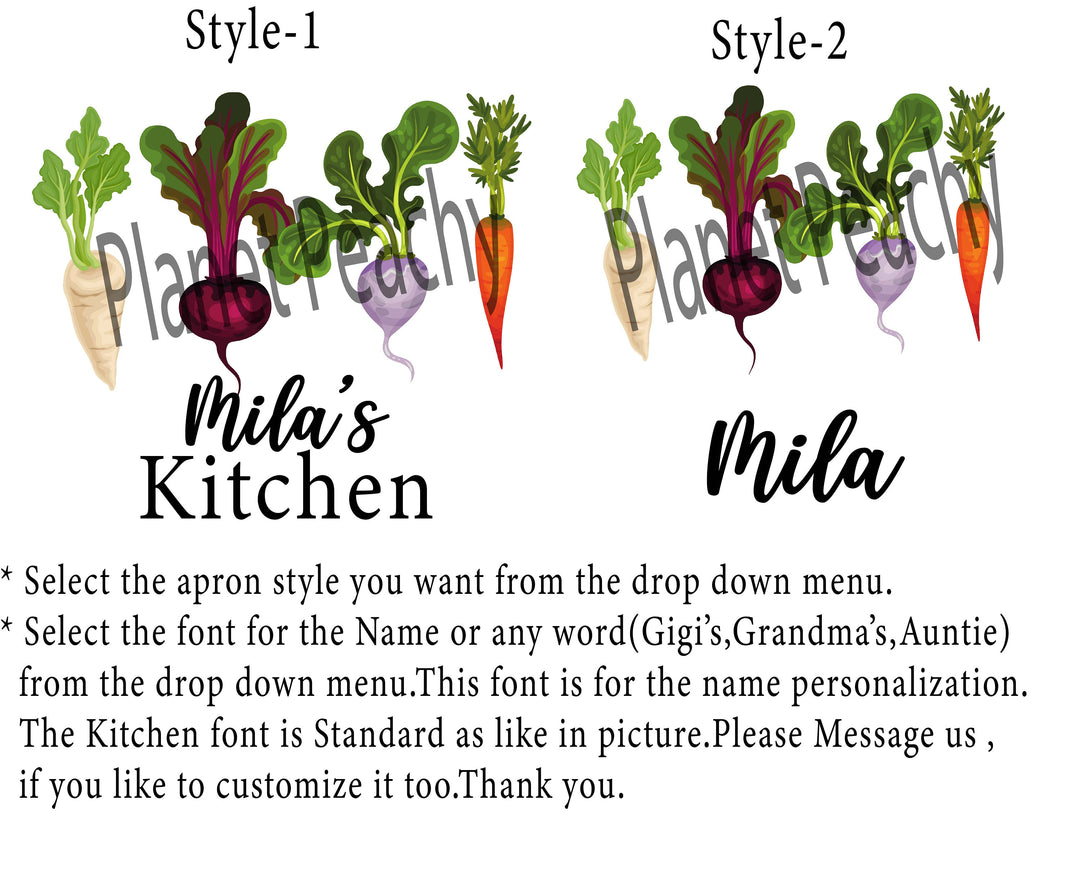 Personalized Kitchen Apron for Women with Pocket Mom Daughter Matching Baking Apron