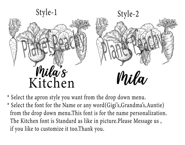 Personalized Cooking Apron for Women with Pocket