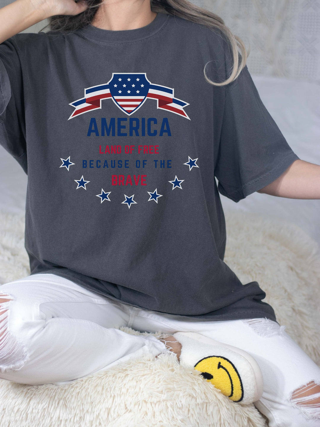 Land of free because of the brave Shirt USA Flag Independence day Patriotic shirt 4 th of July shirt Memorial day t shirts usa flag shirt