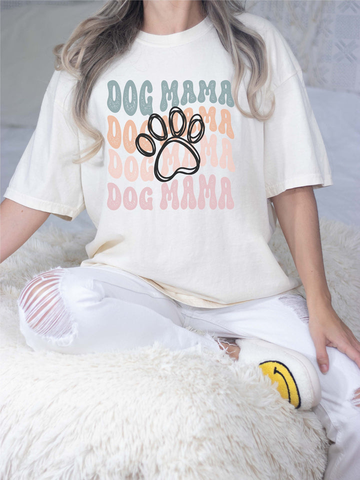 Retro Dog Mama Comfort Colors&#174;&nbsp;Shirt&nbsp;New dog mama Gift shirt Pet mama gift for dog mama New&nbsp;pet mom gift shirts Cute dog Mama tee