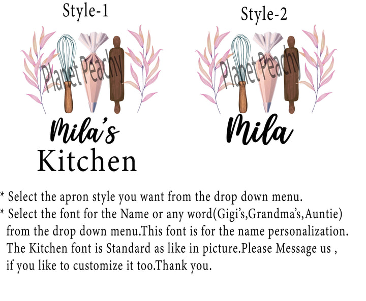 Personalized Apron for Women Kids with Pocket Custom Cooking Apron