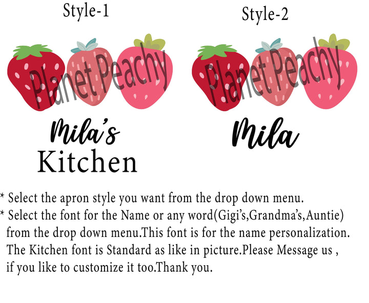 Personalized Apron for Women & Kids with Pocket, Gift Set