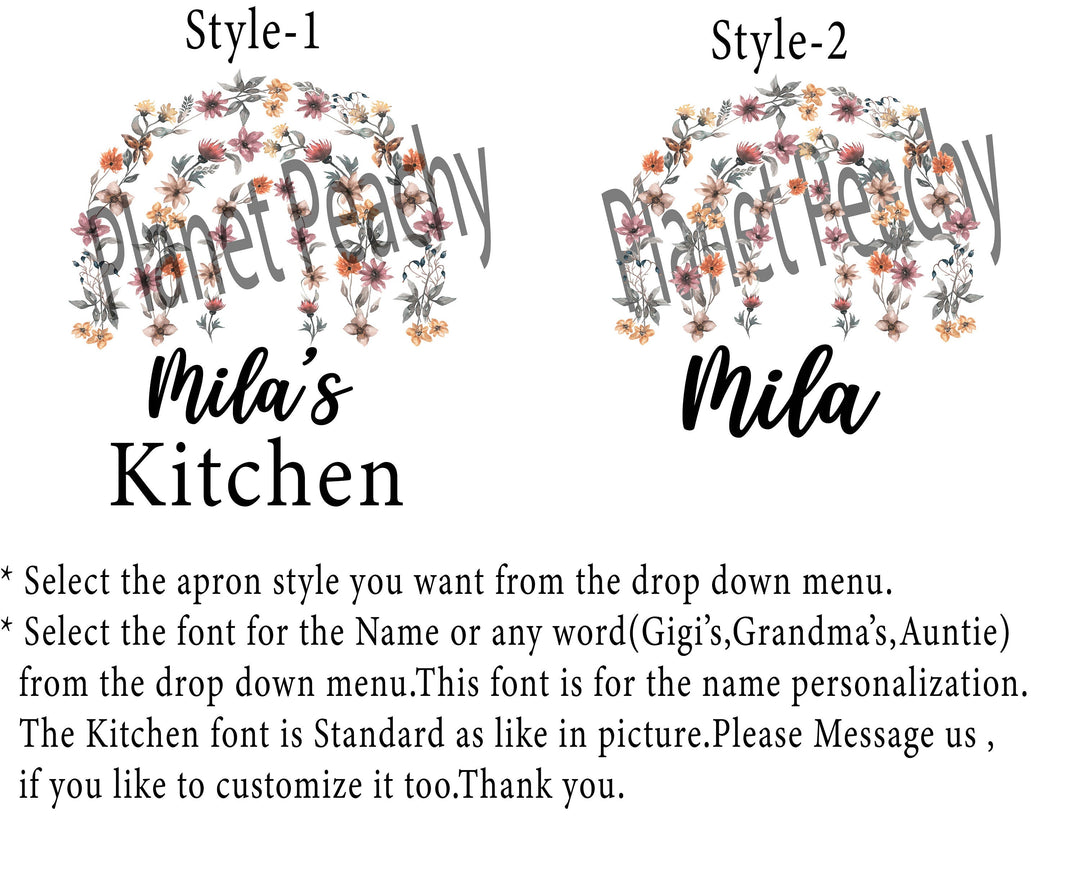 Personalized Apron for Women Kids with Pocket Custom Cooking Apron