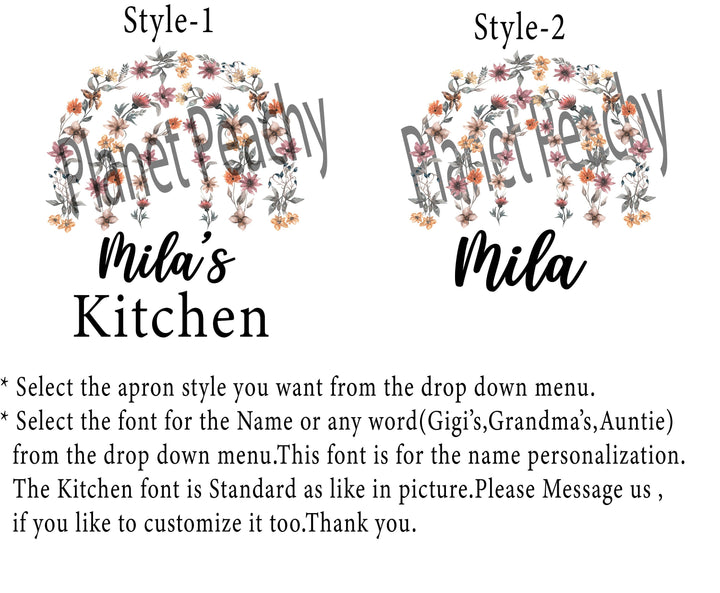 Personalized Apron for Women Kids with Pocket Custom Cooking Apron