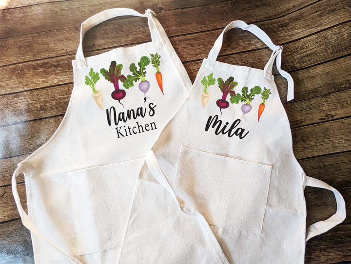 Personalized Kitchen apron for women with Pocket Mom daughter matching baking apron kids birthday gift Baking Apron Custom Cooking Apron