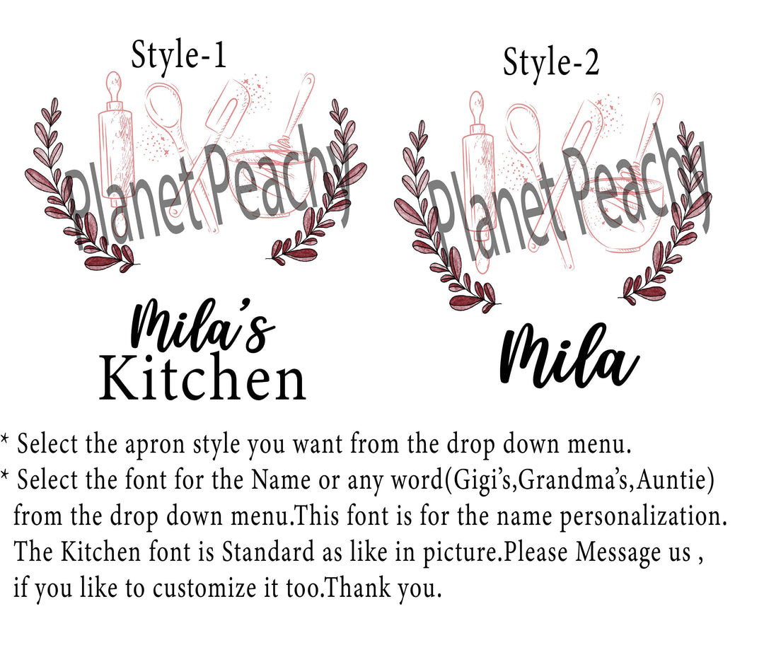 Personalized Mom & Daughter Matching Apron