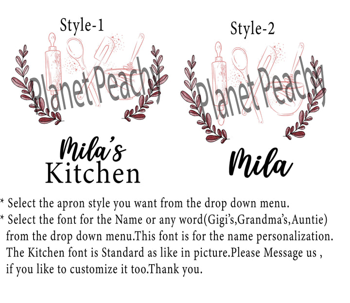 Personalized Mom & Daughter Matching Apron