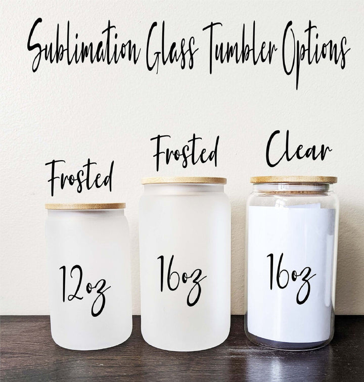 Personalized Auntie Iced Coffee Glass Cup with Lid and Straw