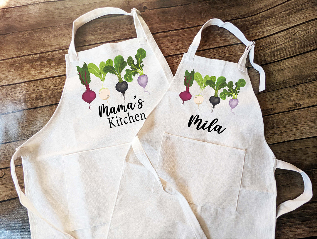 Personalized apron for kids Adult with Pocket | Mom daughter matching baking apron | kids birthday gift | Baking Apron |Custom Cooking Apron