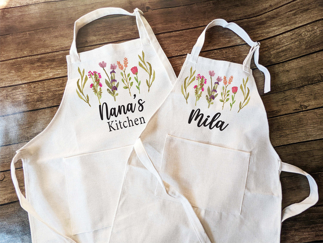 Personalized Apron for Kids Adult with Pocket Baking Apron