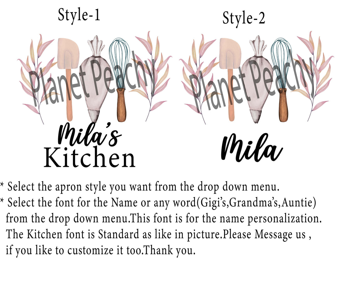 Personalized Kids & Adult Apron Duo