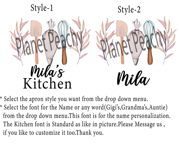 Personalized Kids & Adult Apron Duo