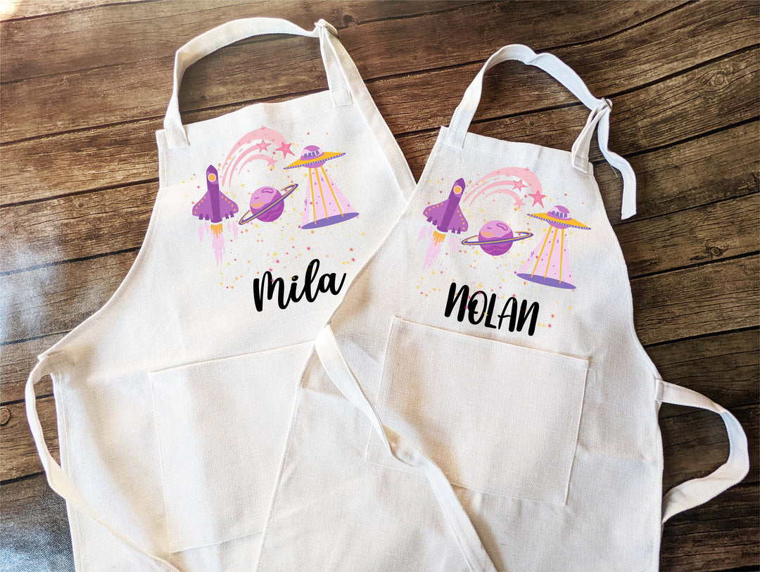 Personalized Galaxy Theme Kids Apron