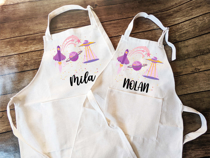 Personalized Galaxy Theme Kids Apron