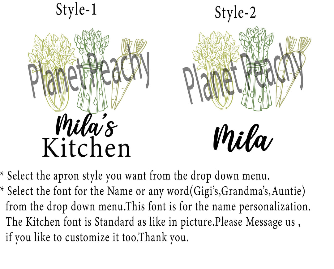 Personalized Linen Cooking Apron For Women With Pocket