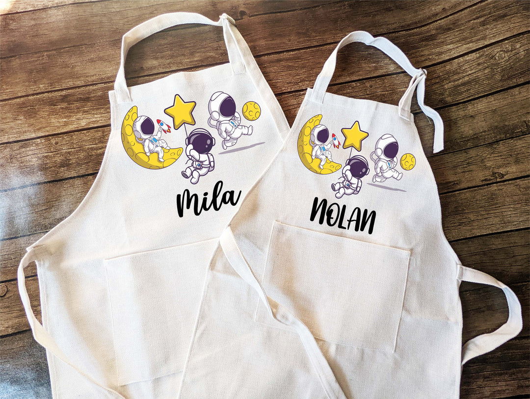 Cute Personalized Kids Apron with Pocket for Baking