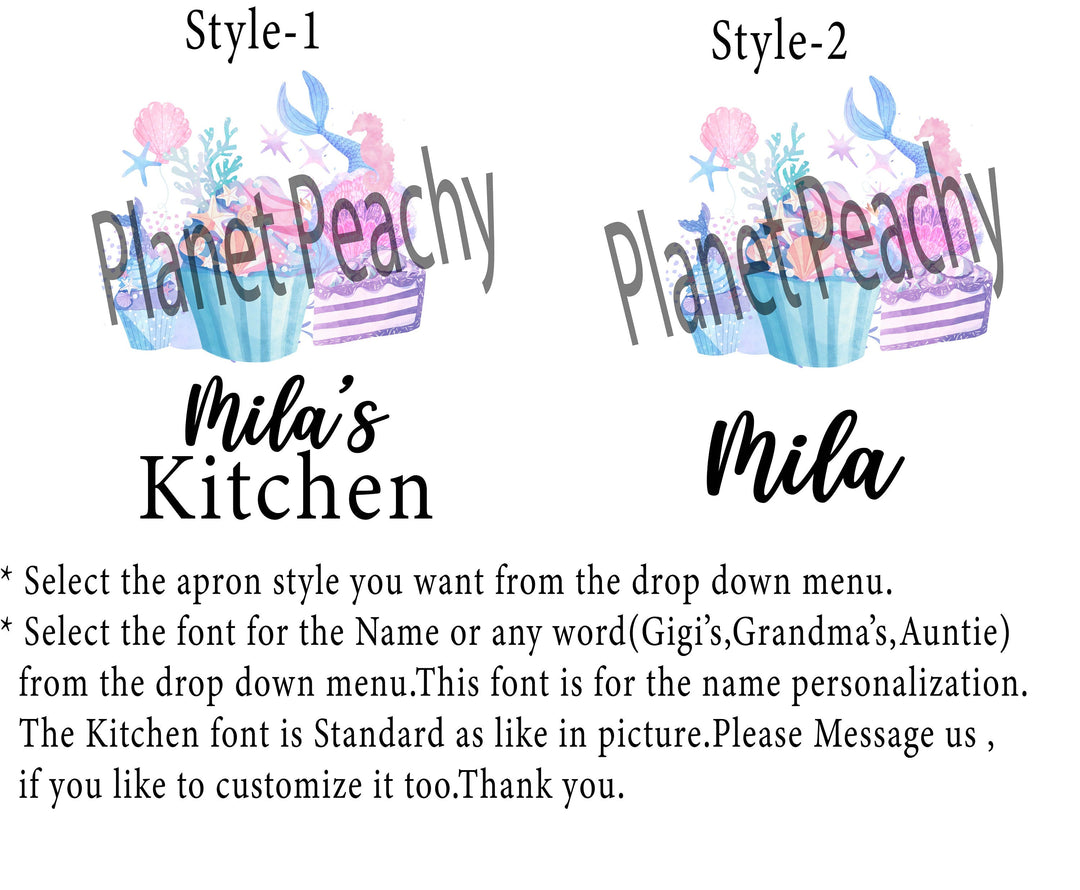 Personalized Kids Baking Apron, Mom & Daughter Matching