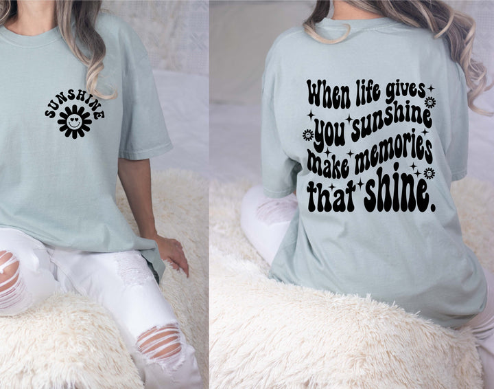 Retro Comfort Colors&#174; Sunshine t shirts front pocket design Hippie tshirt Sunshine Front pocket t shirt Retro Tshirt gift for her Summer te