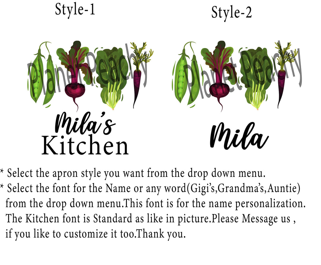 Personalized Baking Apron for Women & Kids with Pocket