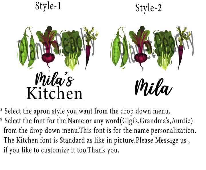 Personalized Baking Apron for Women & Kids with Pocket