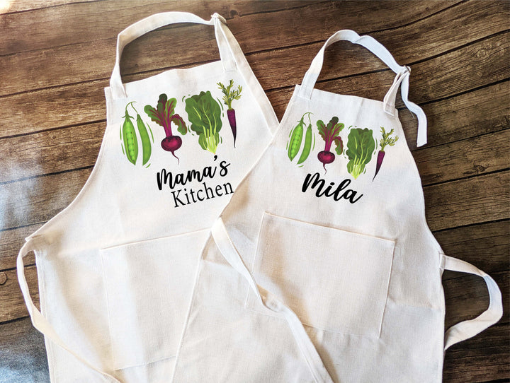 Personalized apron for women kids with Pocket&nbsp;Baking Apron Custom Cooking Apron Culinary&nbsp;apron Kids birthday gift Baker gift Kitchen gifts