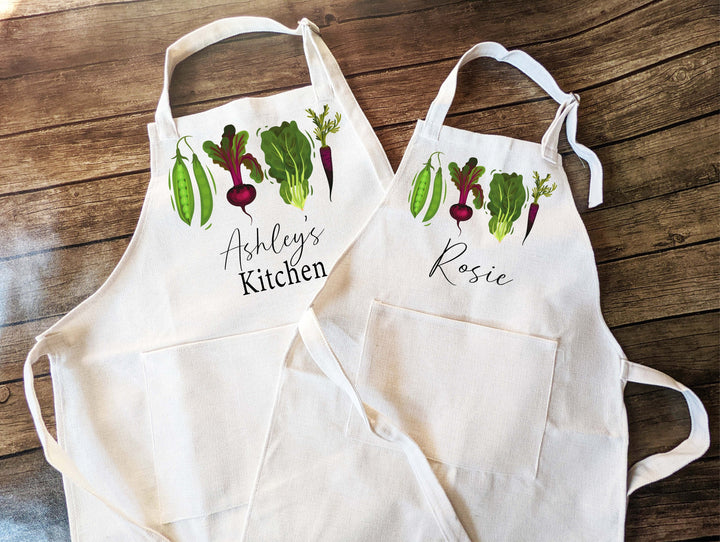 Personalized apron for women kids with Pocket&nbsp;Baking Apron Custom Cooking Apron Culinary&nbsp;apron Kids birthday gift Baker gift Kitchen gifts