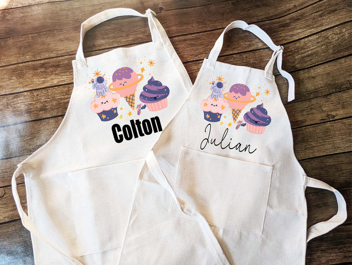 Personalized Galaxy Cupcake Apron for Kids & Adults