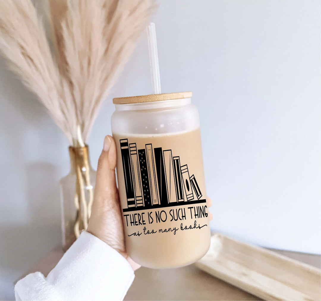 Book Lover Iced Coffee Tumbler with Lid and Straw
