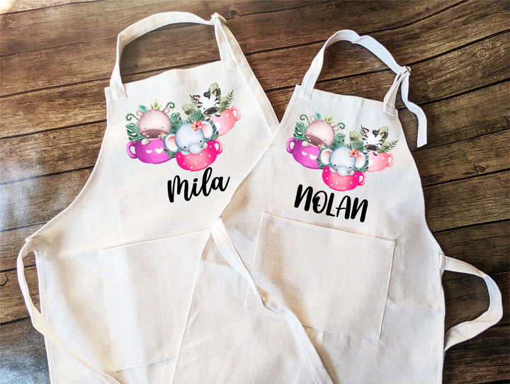 Custom kids apron with Pocket Custom kids apron Toddler Personalized Baking apron Kids baking Gift Children baking apron Personalized apron